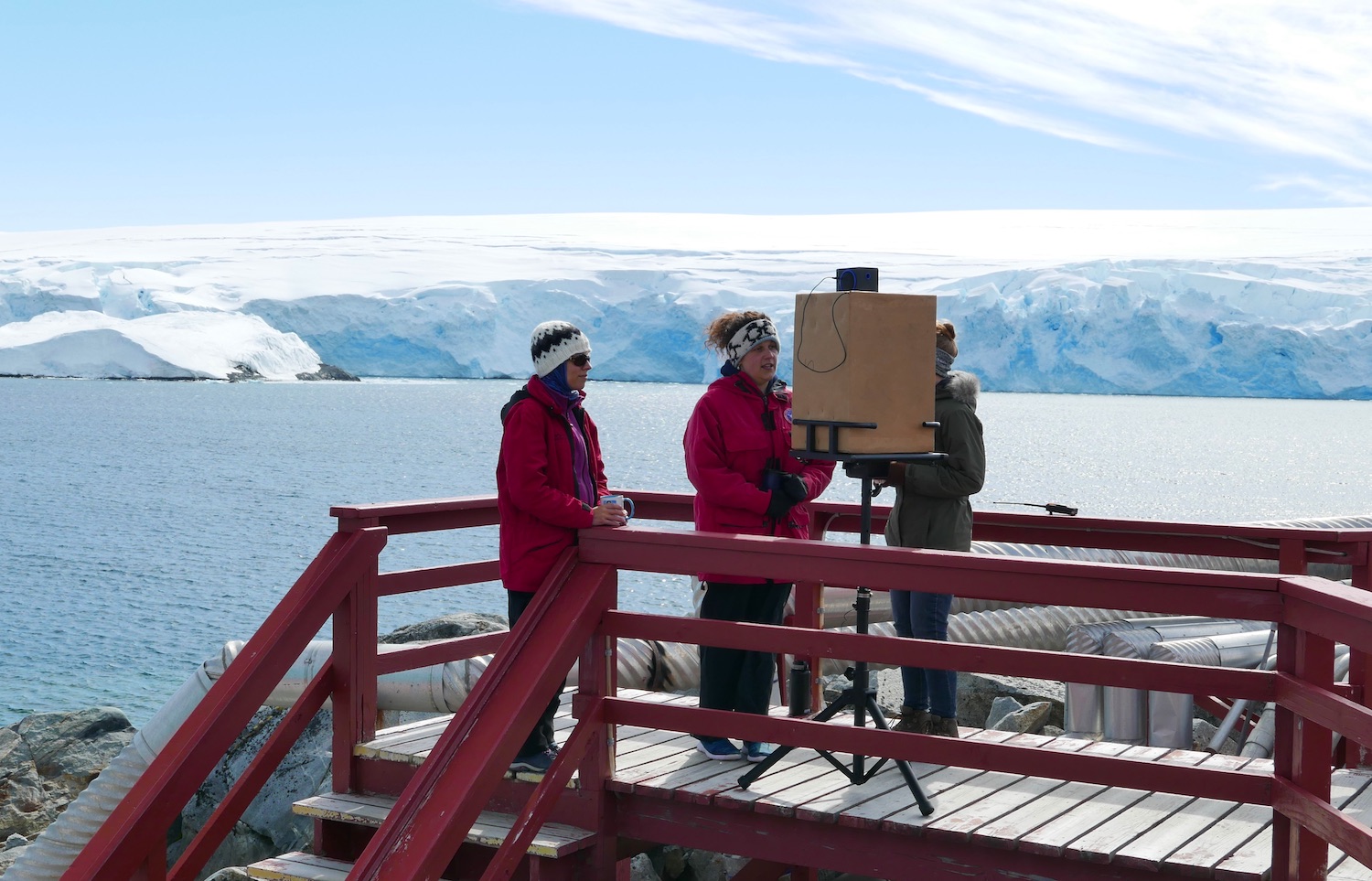 View of glacier for the students