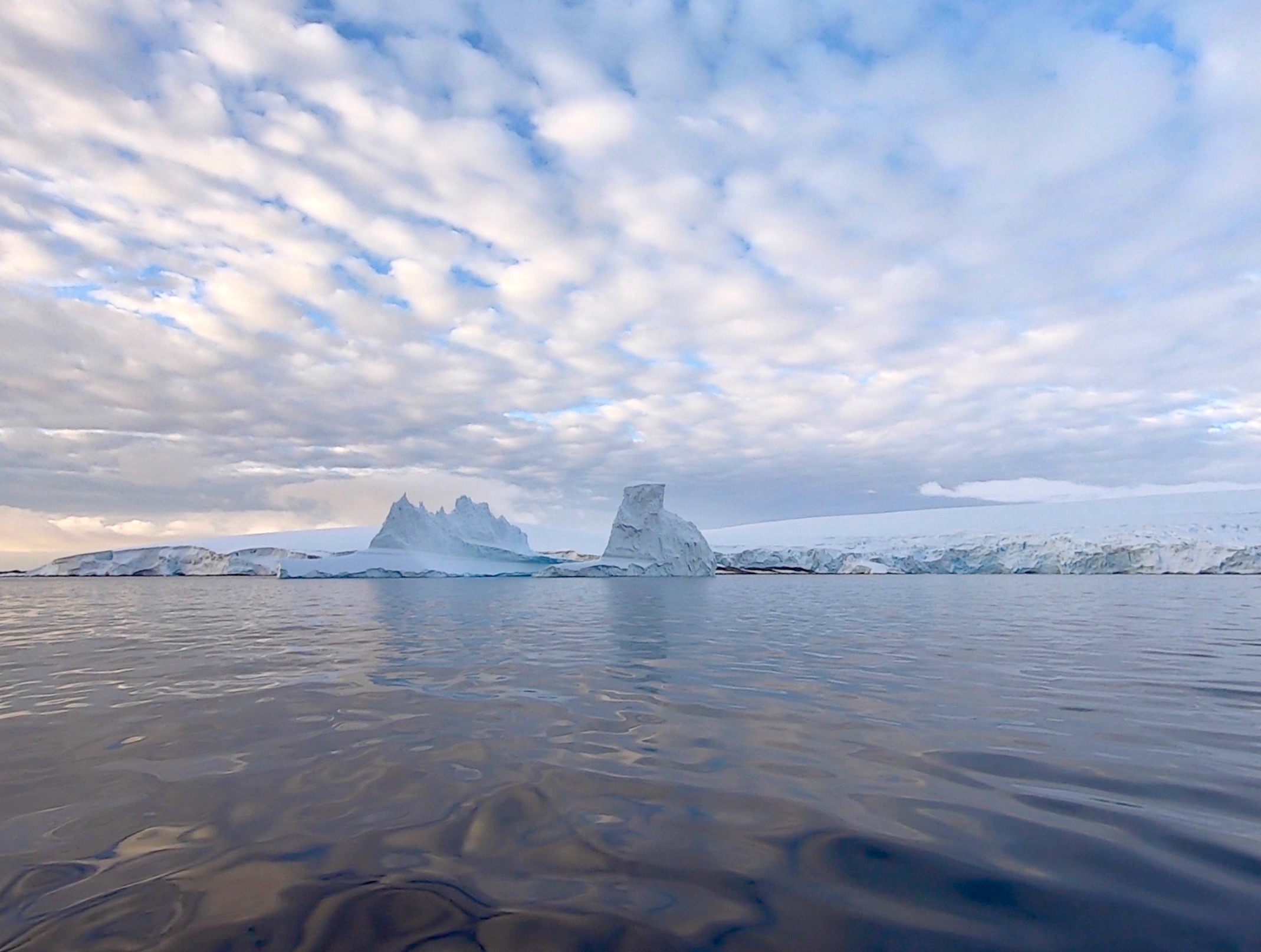 Iceberg near sunset