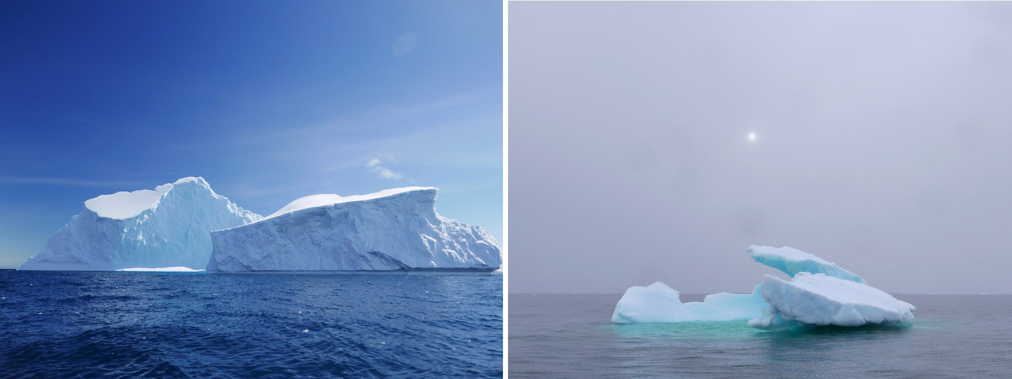 Iceberg versus bergy bit