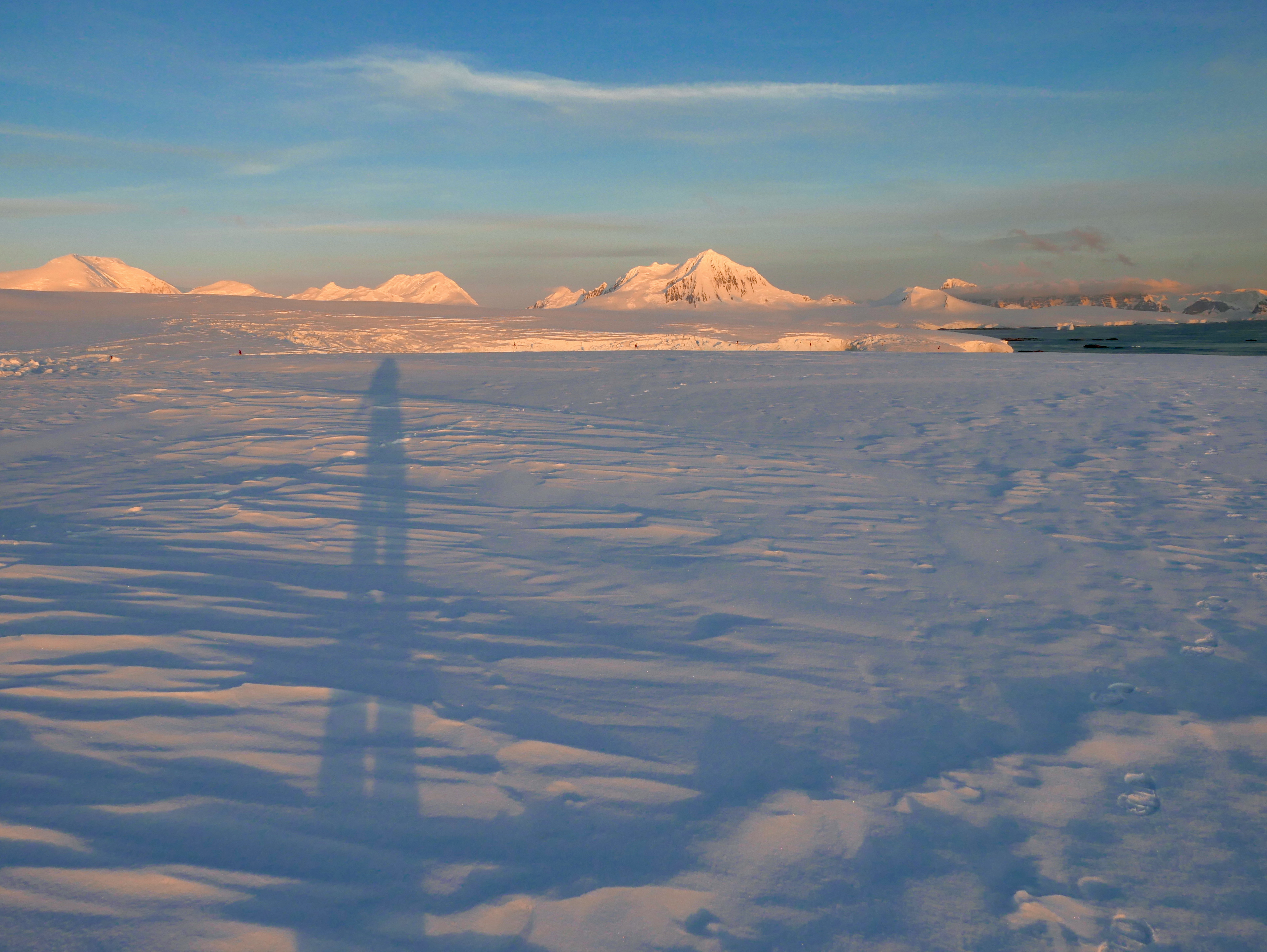 Shadow on glacier