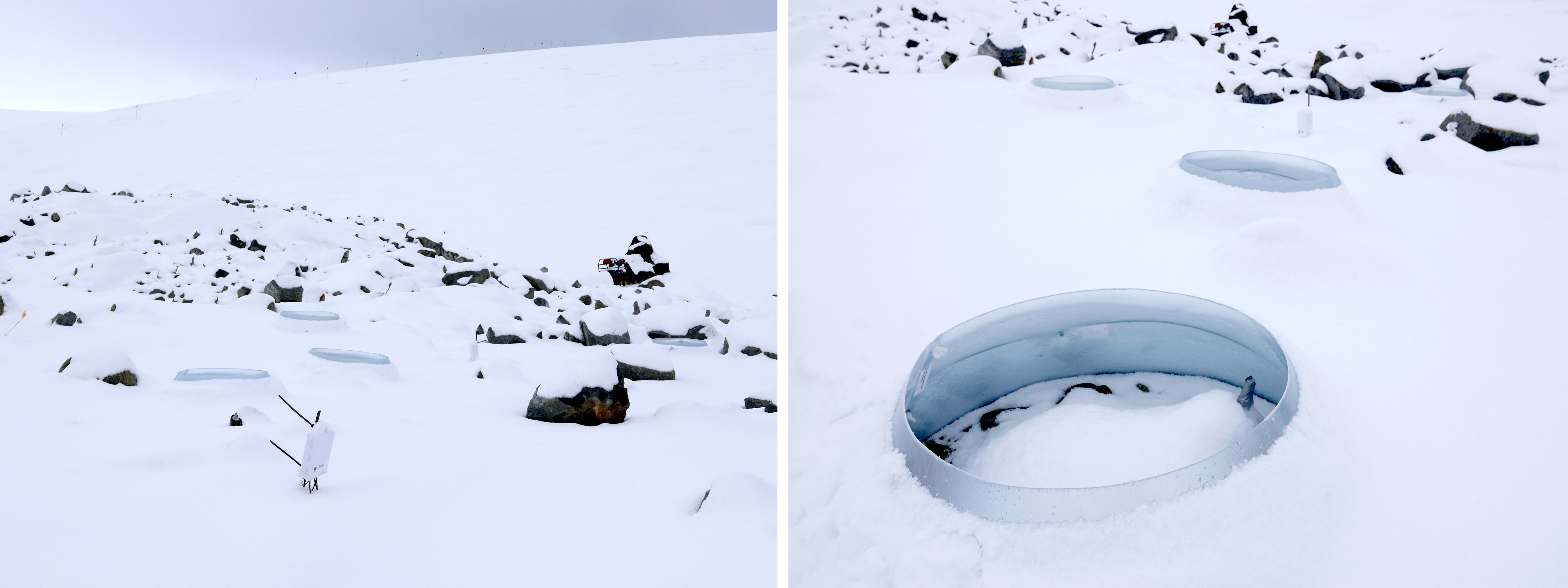 Open-top chambers in the snow